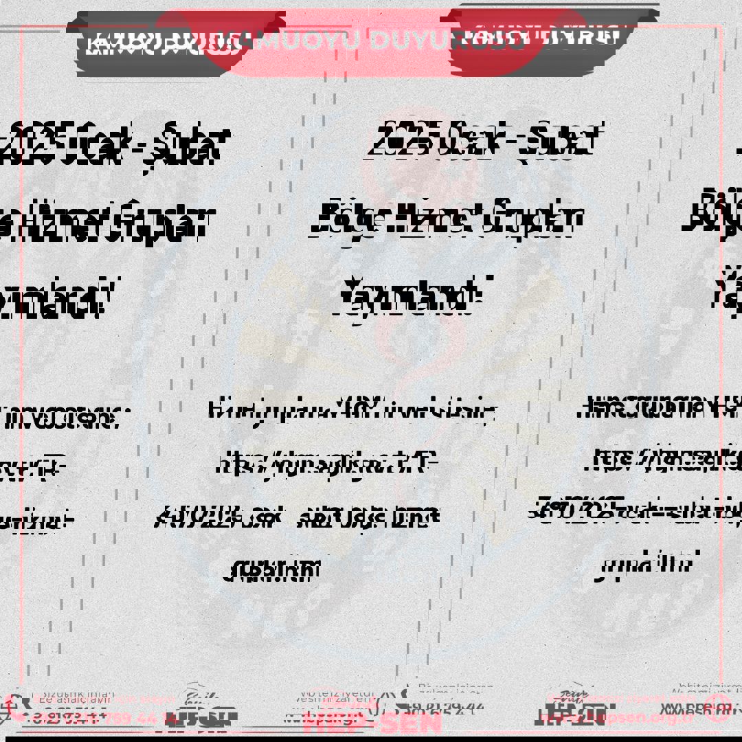 Sağlık Bakanlığı Ocak-Şubat Dönemi Bölge Hizmet Grupları Yayımlandı!